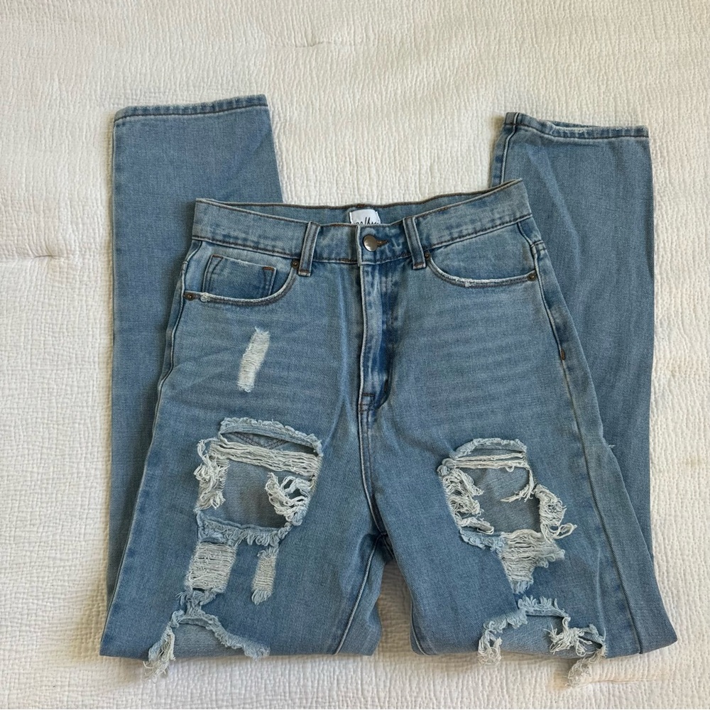 Ripped Princess Polly Wide Leg Jeans